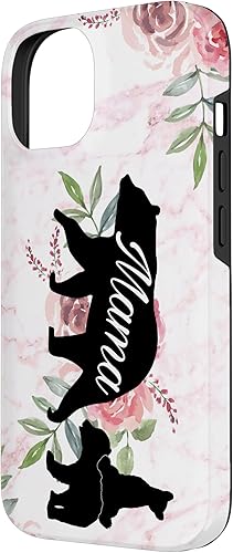 Miniatura 5 de Soporte para teléfono para iPhone 14 Pro Max Mama Bear Mom Gift - Funda para 2 Cubs Kiddo Mom