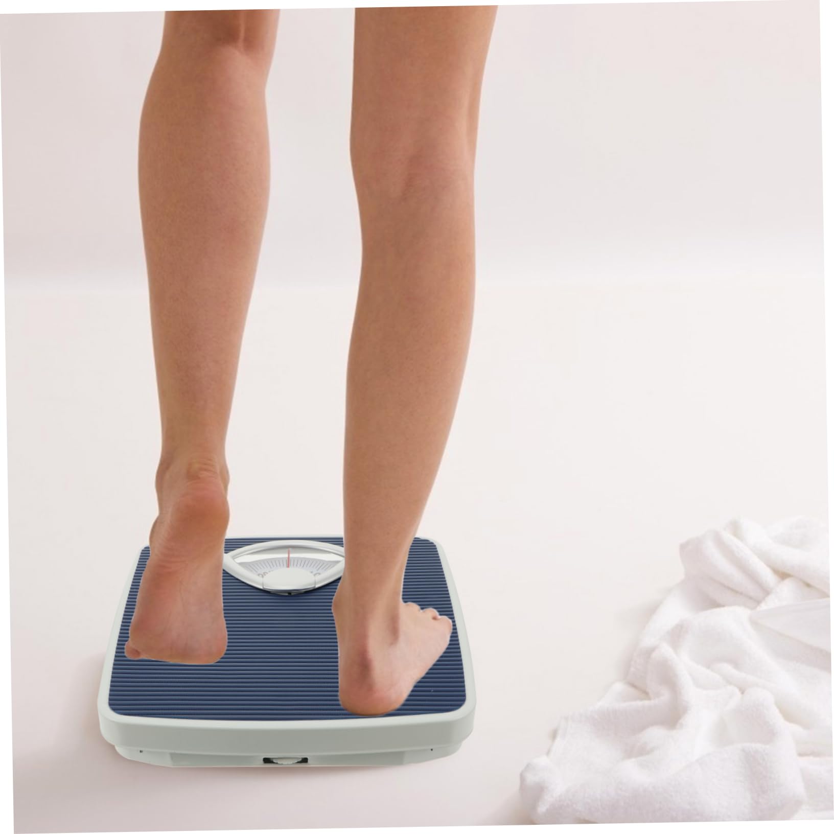 FOMIYES Home Bathroom Non-Slip Mat Scale Mechanical Large Easy-to-Read Dial Battery-
