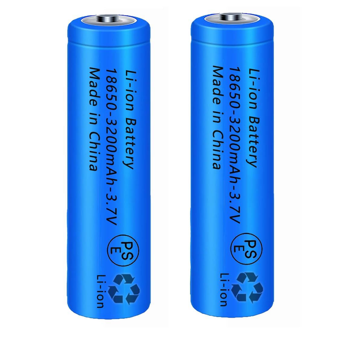 Svenirven 18650 Rechargeable Battery 3.7V 3200mAh 18650 Button top 18650 Lithium Rechargeable Batteries for Headlamp, LED Flashlight