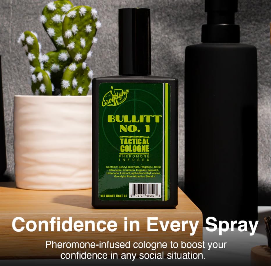 Grondyke Soap Company Bullitt Pheromone-Infused Cologne for Men - 8oz