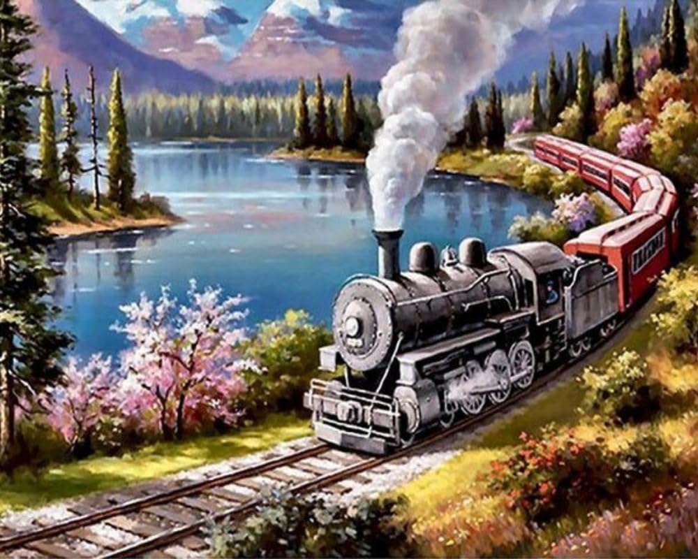 TULIP N TURTLE LOCO DIY Acrylic Paint by Number Kit for Adults Kids Beginner Number Painting kit DIY Canvas Painting by Number Wall Decoration DIY Painting kit for Adults