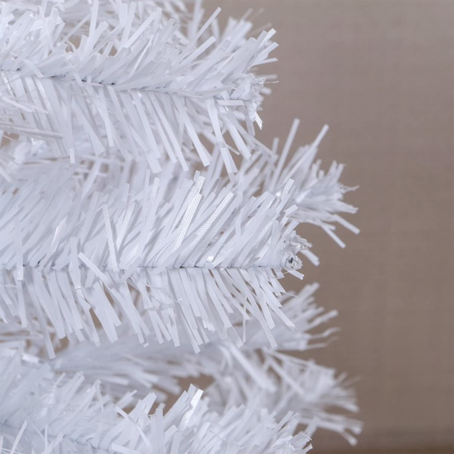 GREATOYAR Árbol de Navidad, Árbol de Navidad Artificial, Material PVC, Hogar Decoración para Navidad, con Soporte de Metálico, Fácil Montaje, Altura 210cm, Blanco