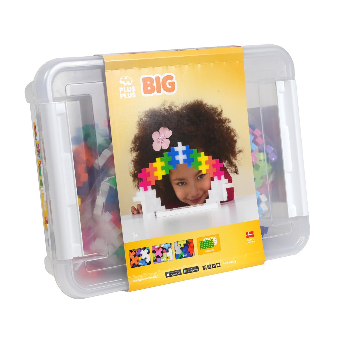 Plus-Plus 9603413 Big Box kreatywne klocki konstrukcyjne, genialna zabawka konstrukcyjna, 200 części