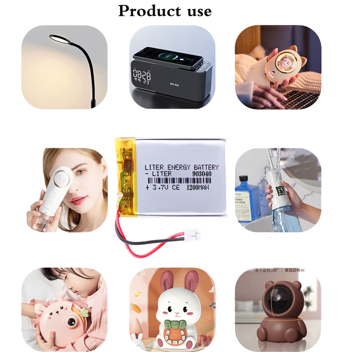 Amazon.com: 3.7V 903040 1200mAh Lithium Polymer ion Battery