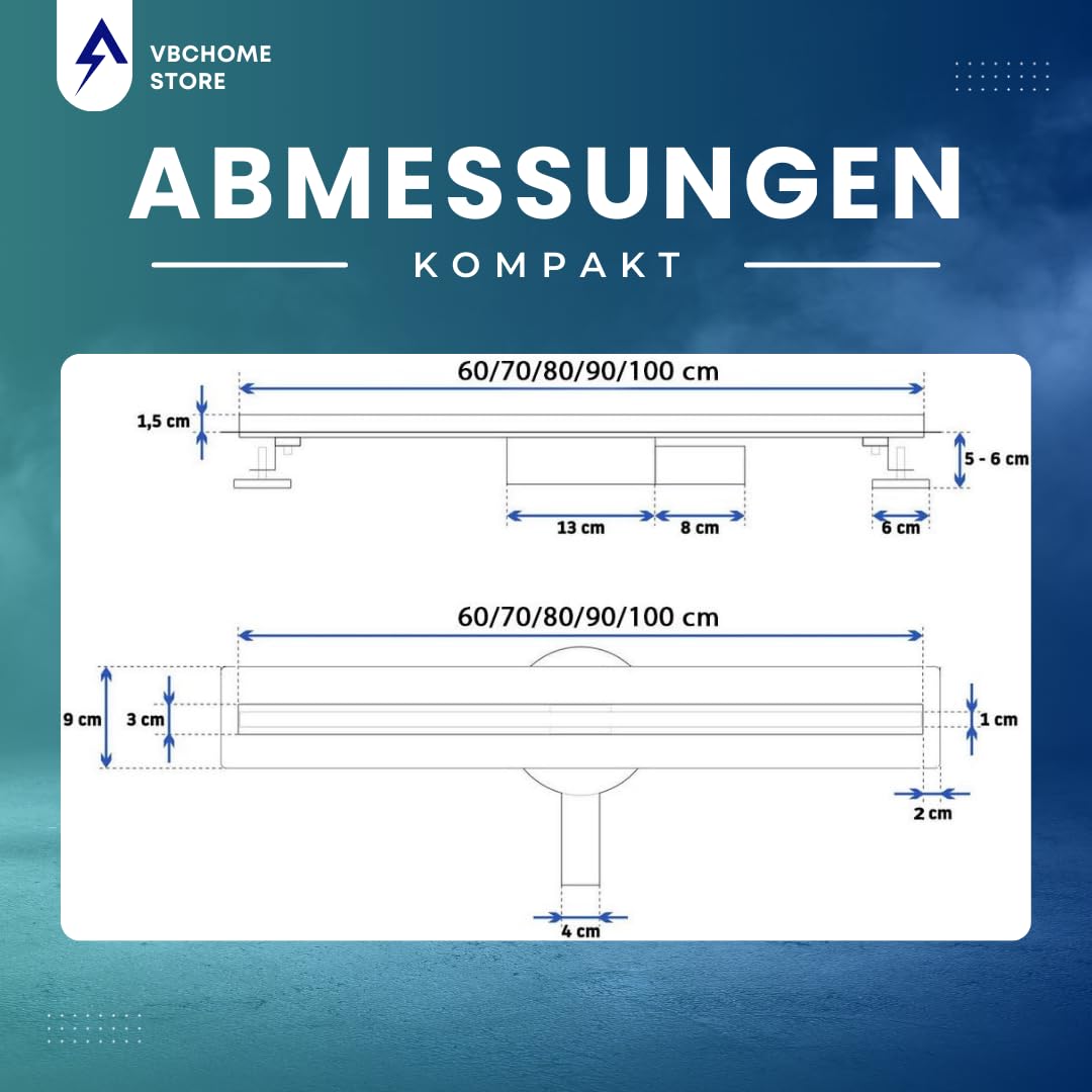 Desagüe De Suelo Cuadrado De Acero Inoxidable Para Baño, Desagüe De Ducha, Desagüe Con Sifón Sin