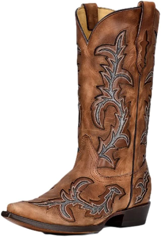 Corral Men's Embroidery And Inlay Western Boot Snip Toe - C3845