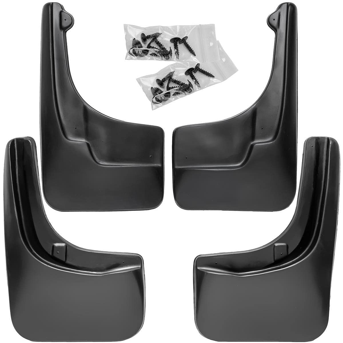 Recambo Ensemble de garde-boue avant + arrière compatible avec VW Tiguan 5N | 2007-2016 | Incassable sur mesure.