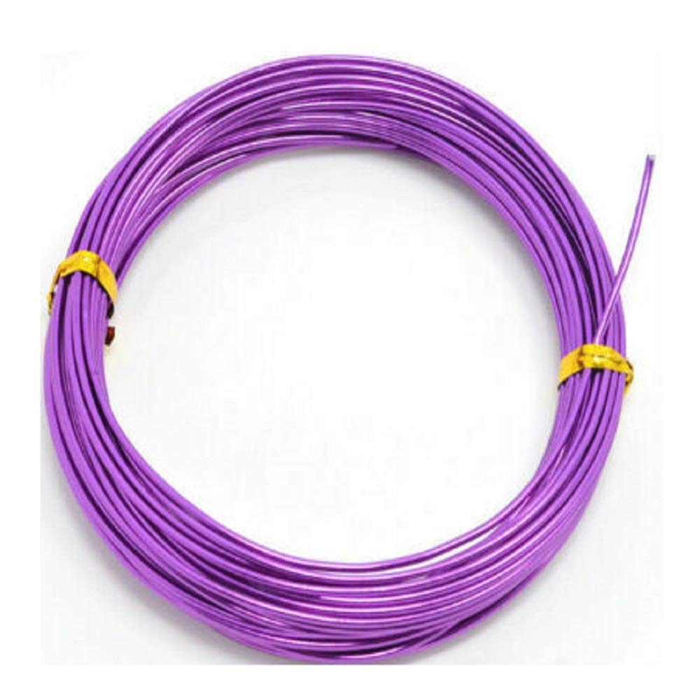Polybagstores Purple 1.5Mm X 10 Metres - Aluminium Craft Wire, Jewellery Modelling Florist Wire Findings - Available In 26 Colours