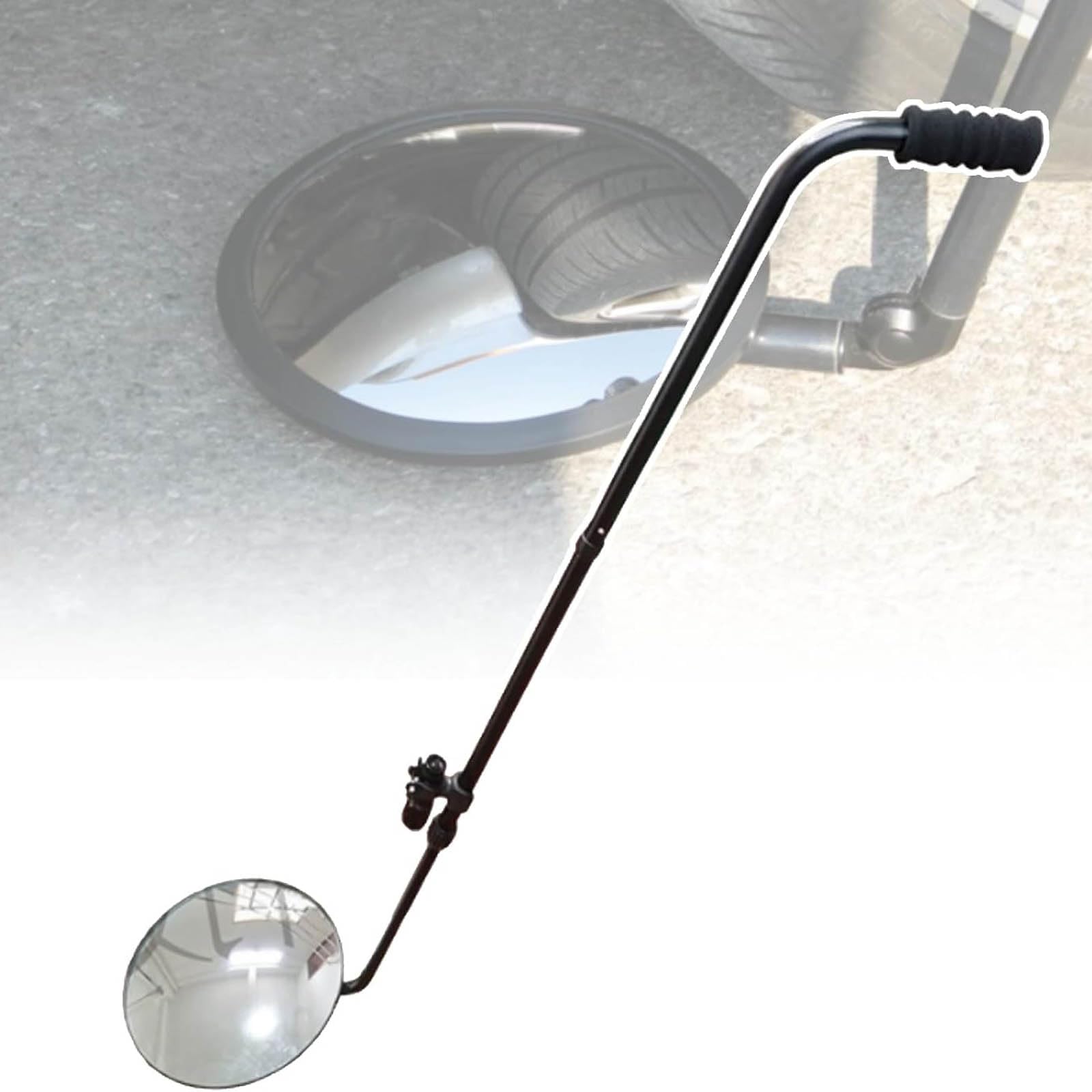 YNIYUJKL Car Inspection Mirror, Under Vehicle Telescopic Inspection Mirror, 50-130Cm Adjustable, Led Lighting, For Cars, Bus, Truck