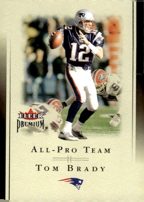 2002 Fleer Premium All-Pro Team #25 Tom Brady Patriots Football Card SER/1000 NM-MT