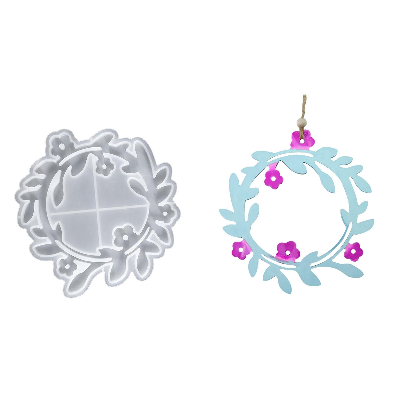 Shurhome Permanent Elastomer Wreath Molded Cast for Creating Unique Rosin Wall Deck and Celebratory Displays Wall Art Wreath Elastomer Cast