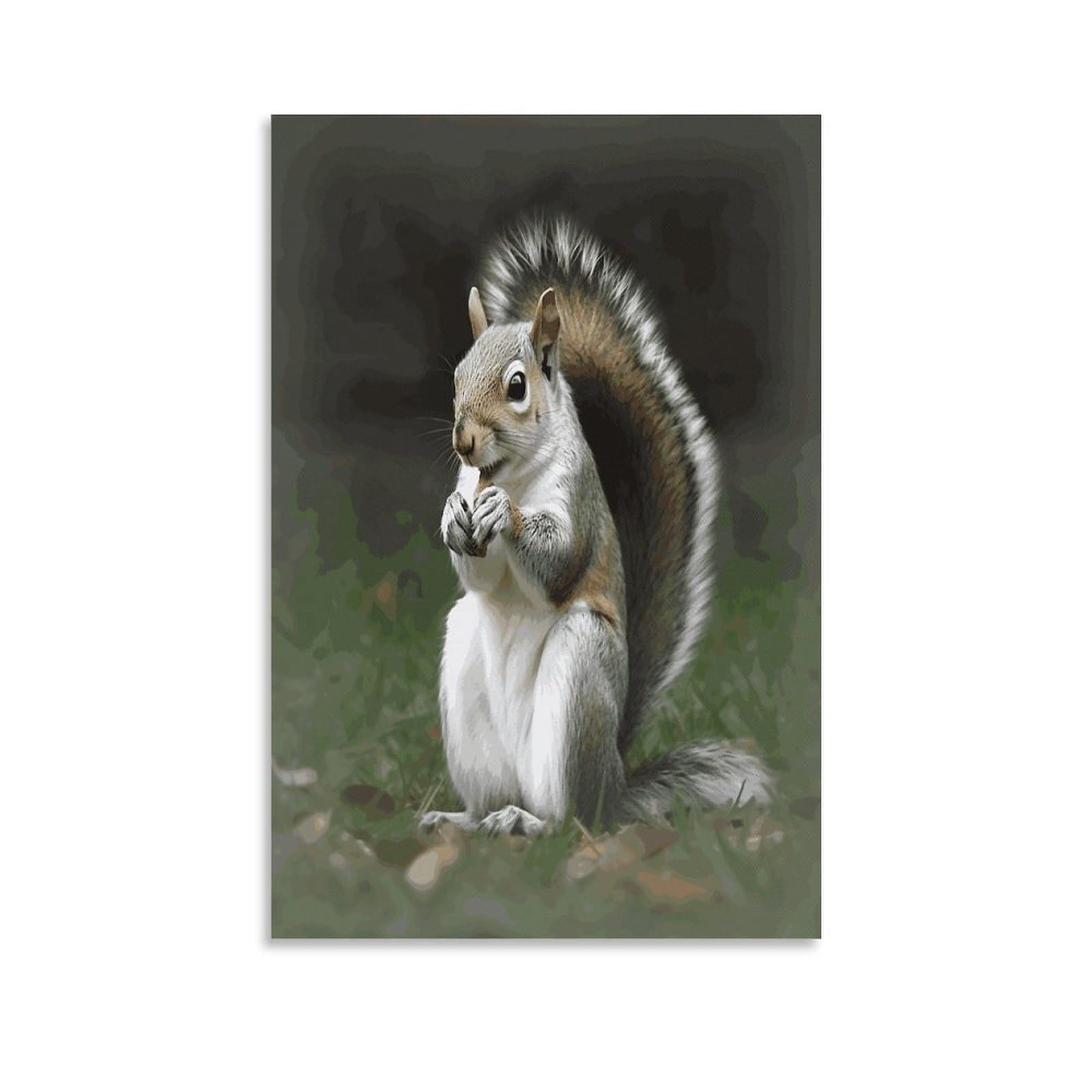 LDGSUPH Squirrel Canvas Wall Art Prints Hangable Decor Painting for Wall Prints Painting Artwork Modern Decorative Artwork Ready to Hang Wall Pictures for Home Decor 24x36inch(60x90cm)