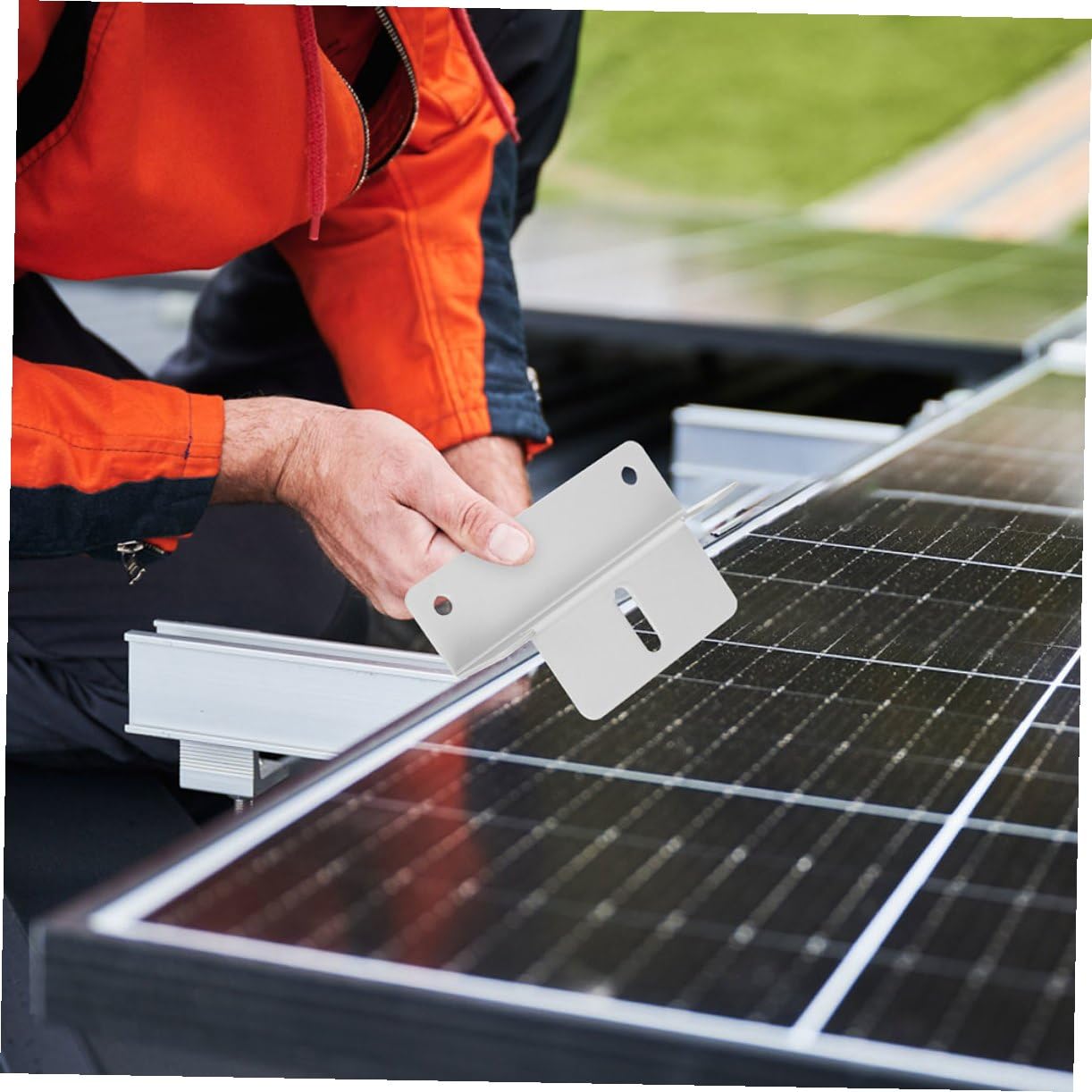 NOLITOY Soporte Reposicionamiento Solar Resistente Panel para Aleación de Aluminio en de Fácil para Instalaciones Solares Casa y Proyectos Fuera Red