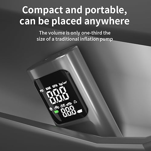 Miniatura 3 de PARDUS Inflador de neumáticos, compresor de aire portátil, bomba de aire de 150 PSI para neumáticos de automóvil con medidor de presión digital,
