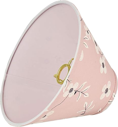 Miniatura 3 de Aspen Creative 58033A, pantalla Empire Uno, rosa, parte superior de 4 pulgadas x 10 pulgadas inferior x 7 pulgadas de altura inclinada,