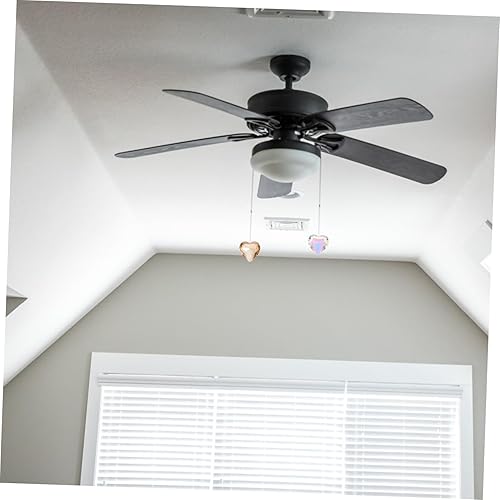 Miniatura 6 de DOITOOL 2 piezas de luz de ventilador de cuerda de chacra colgantes de cristal bola de cristal prisma atrapador de sol ventilador de techo tira de