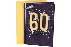 Hallmark's Glamorous 60th Birthday Card for Women: Rays with Tassel