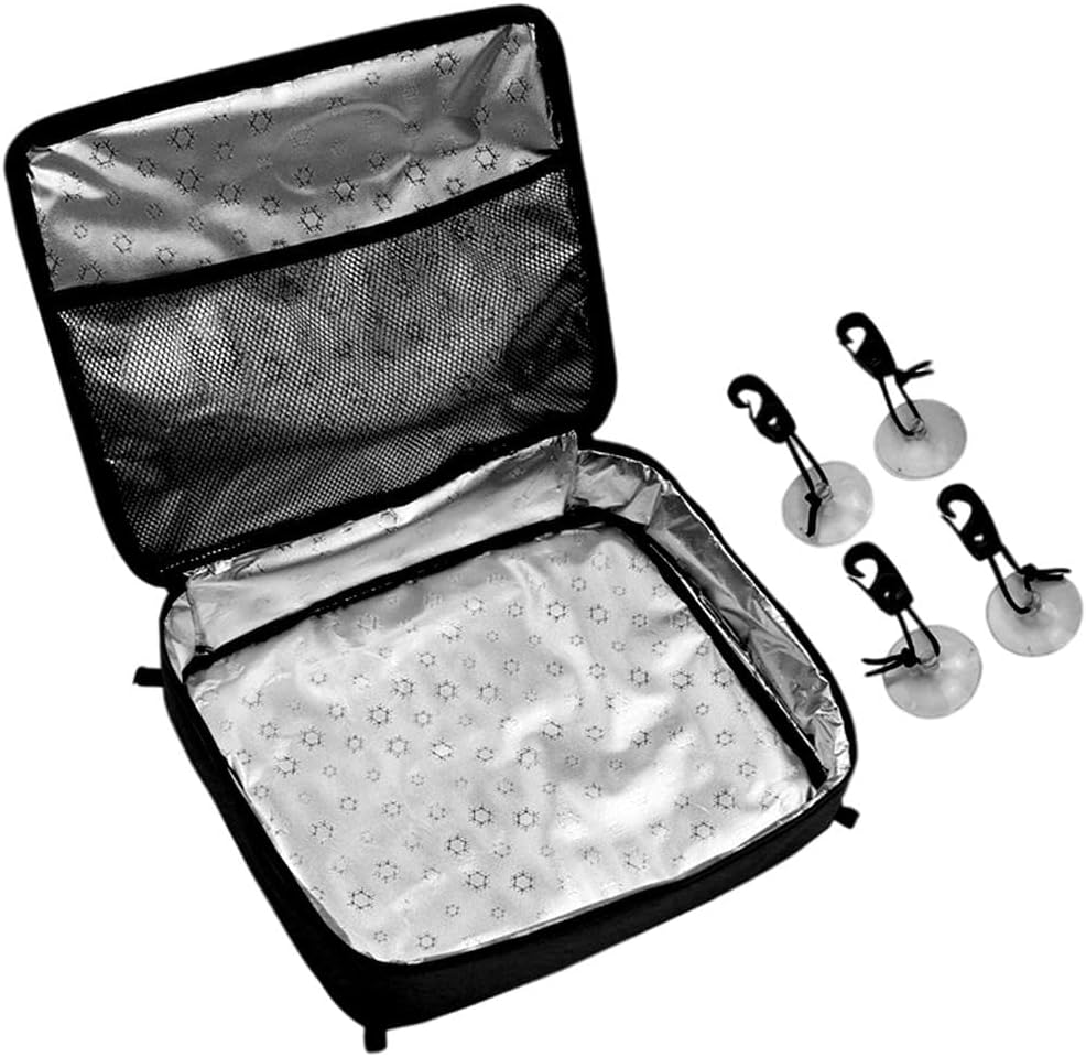 Kayak Deck Cooler Bag Paddle Board Mesh Stand Up Paddleboard Accessories with Suction Cups, Storage for Food, Drinks, and Bait - Perfect for Surfing, Canoeing, Rafting - for - Black