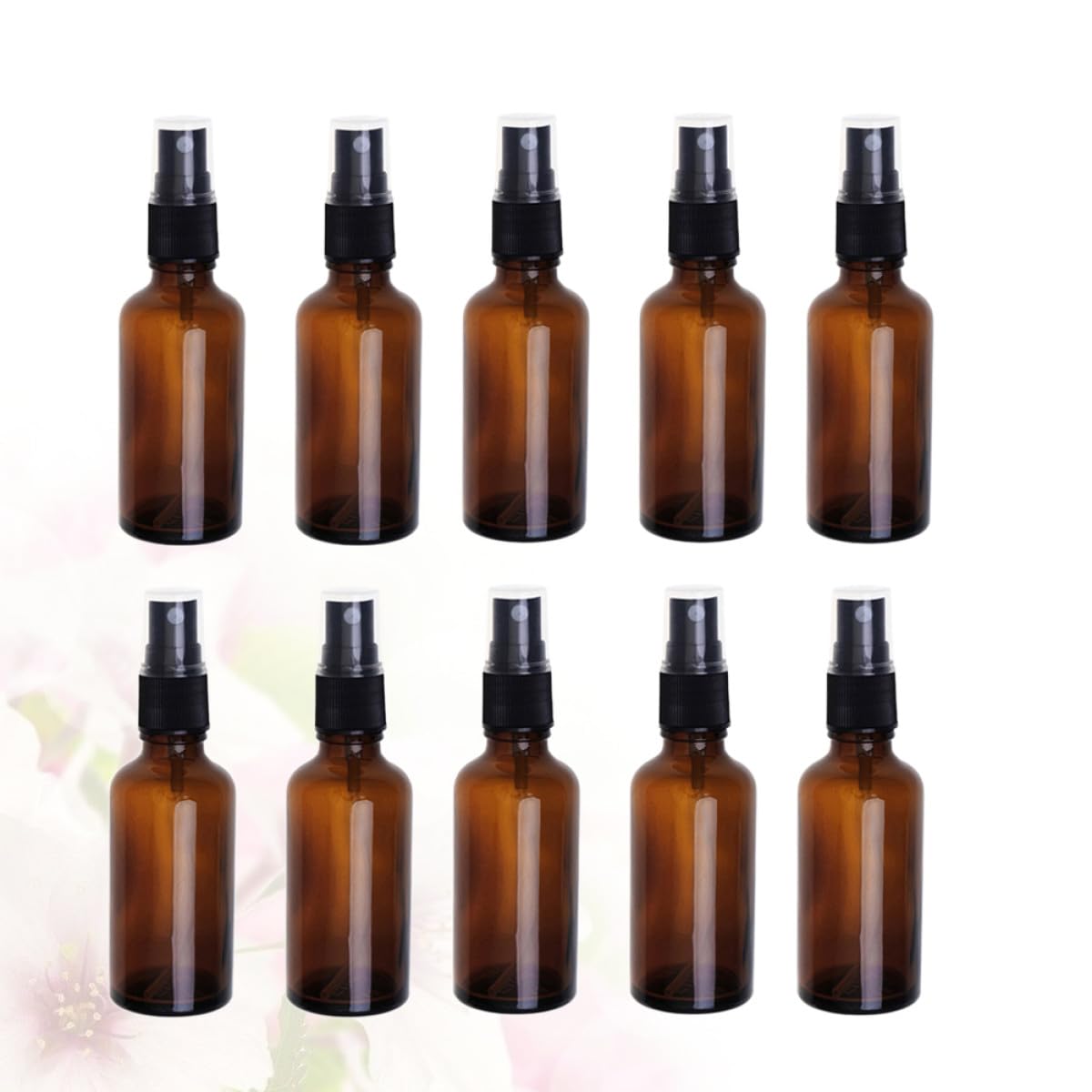 20stücke Sprühflasche Glas Braun Tragbar Leere Glasflasche mit Drucksprühfunktion Reisebehälter Kosmetikflasche für Ätherische Öle