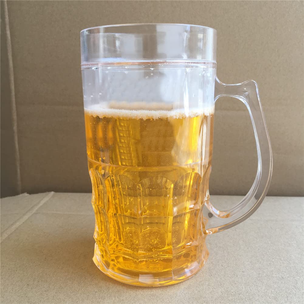 Amazon.co.jp: フリーザー ビール ジョッキ | 二層フェイクビール