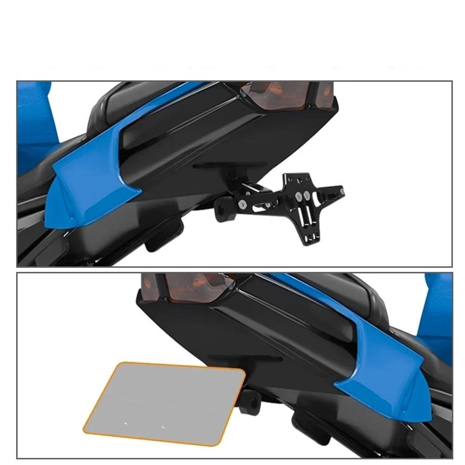 Intermitentes Moto Soporte para Matrícula De Motocicleta para H&Onda Super Grom 125/MSX 125 CB500X CB400 CB1000 Indicadores De Señal De Giro Lámpara De Luz Impermeables(Color 1)