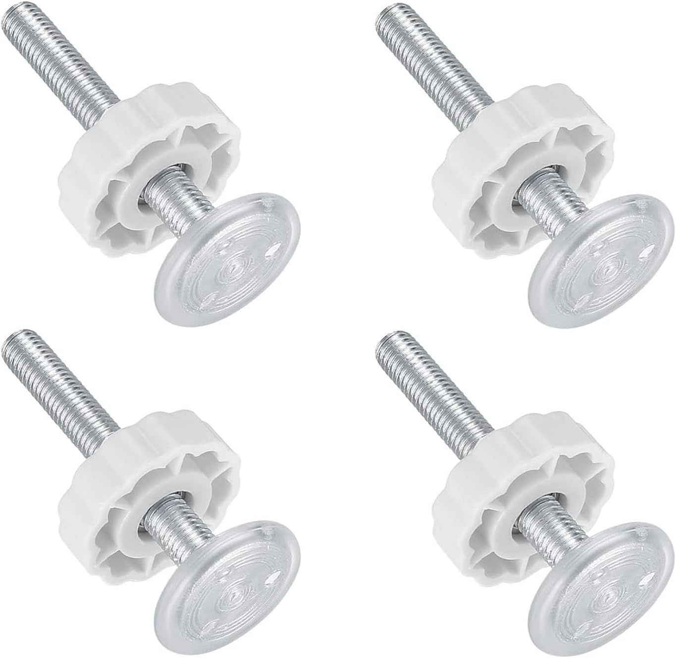 4Pack for Pressure Mounted Baby and Pet Safety Gates Accessory Screw Bolts Kit，M10 Baby Products Safety Equipment for Baby and Pet Safety Gates, Pressure Mounted Gates Replacement Set (White)