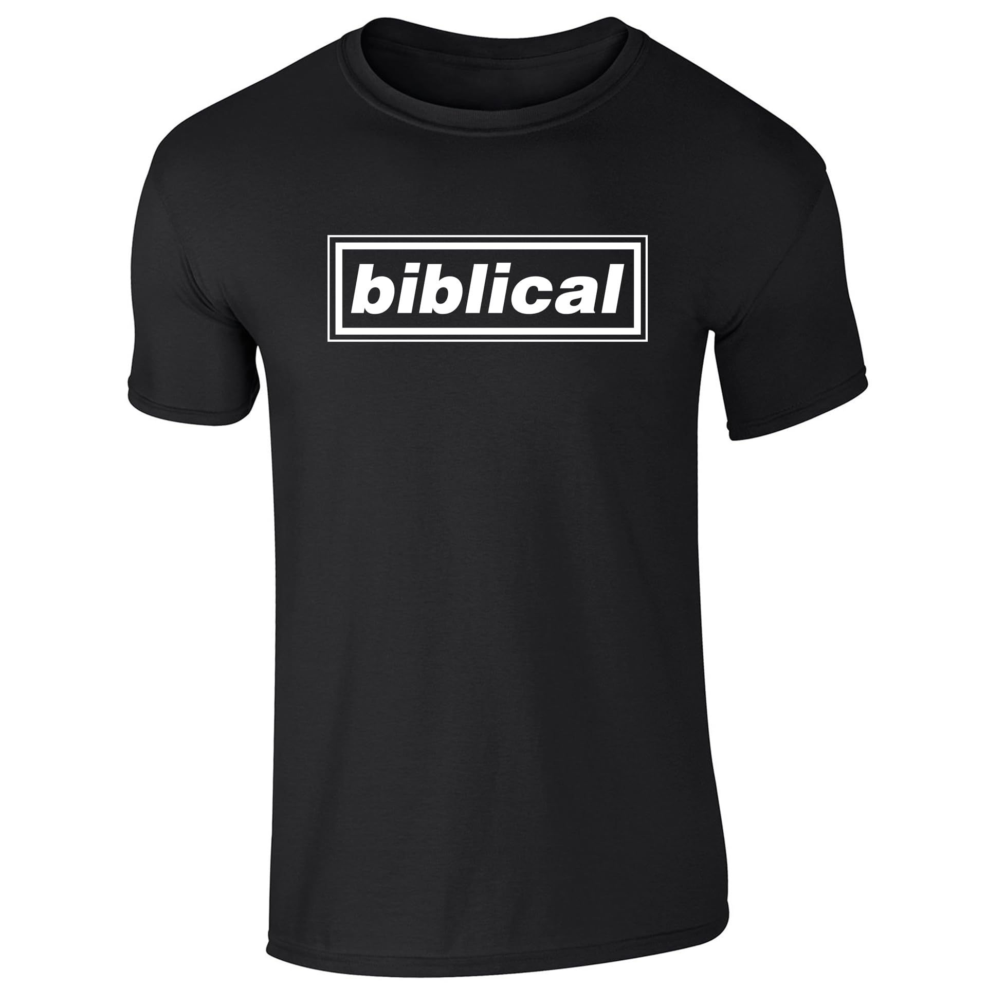 Partisan Oasis Biblical T-Shirt - Adult (UK, Alpha, 3XL, Regular, Regular, Black)
