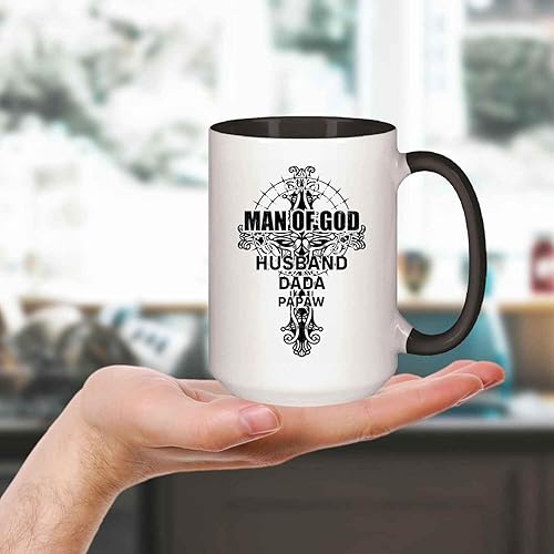 Miniatura 2 de Inspirational Gift Unique Gift For Man Of God Husband Dada Papaw Family Christians Believers Prayers For Son 11oz 15oz Inner Color Accent Mug