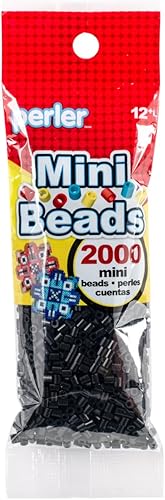Miniatura 1 de Black Perler Mini Beads para manualidades infantiles, 2000 piezas