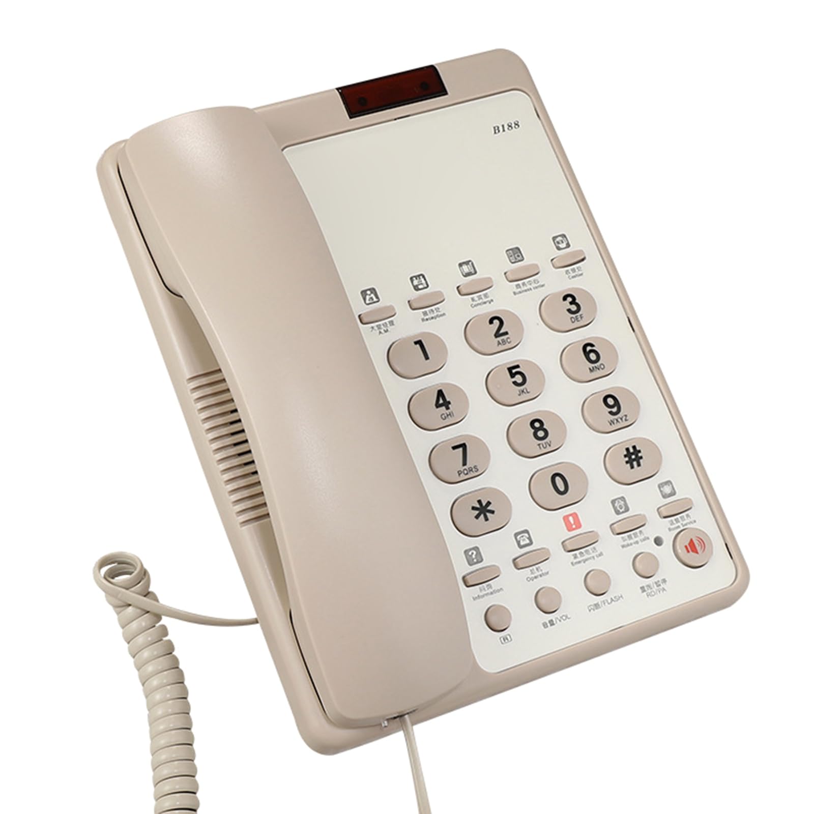 B188B Telefono da Reception ' Hotel Telefono Fisso Fisso con Chiamata Chiara a Risparmio energetico per Telefono per Hotel e Ufficio