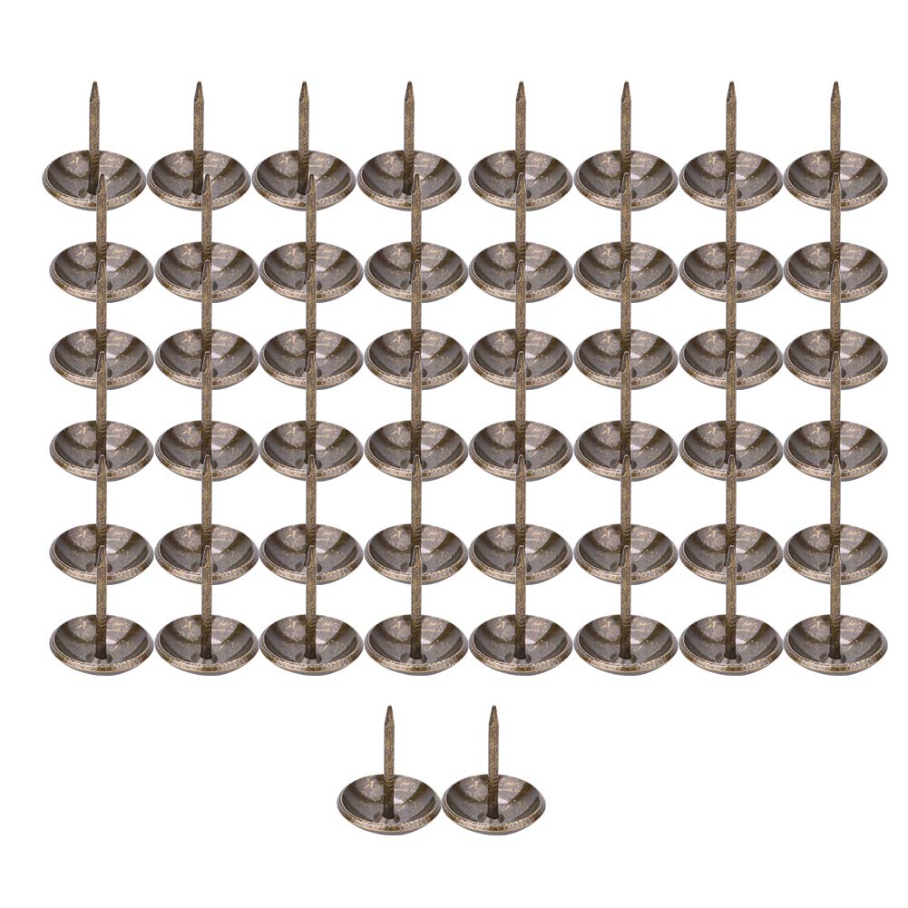 Tacks, 50Pcs Thickened Upholstery Nails Stud Pushpin Tacks, 50Pcs Antique Domed Furniture Round Head Decorative Thumbtack Hardware Parts Fabric Studs for Sofa Chair Bed Cork (16 * 20mm (thickened))
