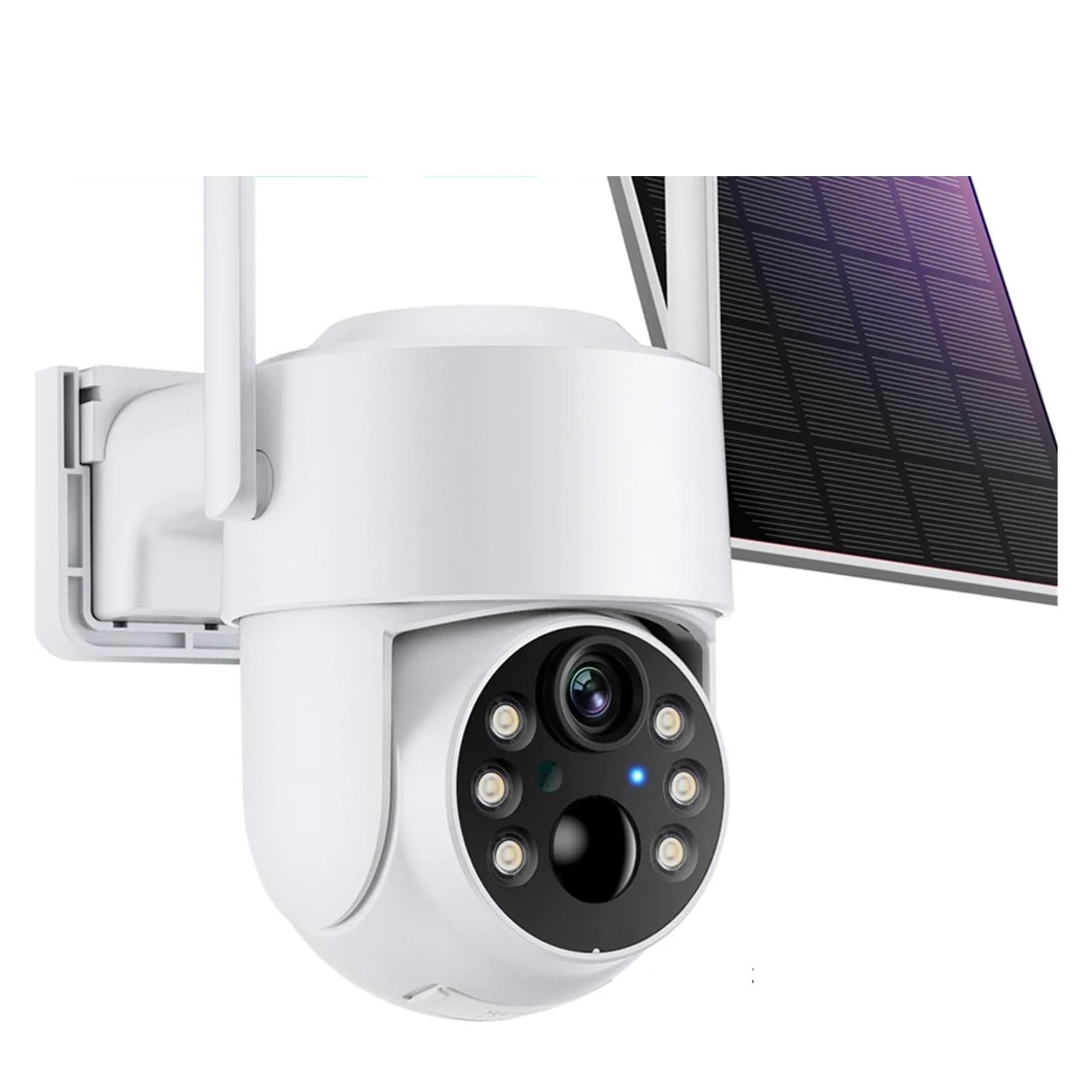 Oshpmbdlyfj Camera Add 128G Card Hd 8Mp Wireless Solar Camera Outdoor Wifi Ptz Ip Camera Built-In Battery Video Surveillance Camera Long Time Standby(Camera Add 128G Card)