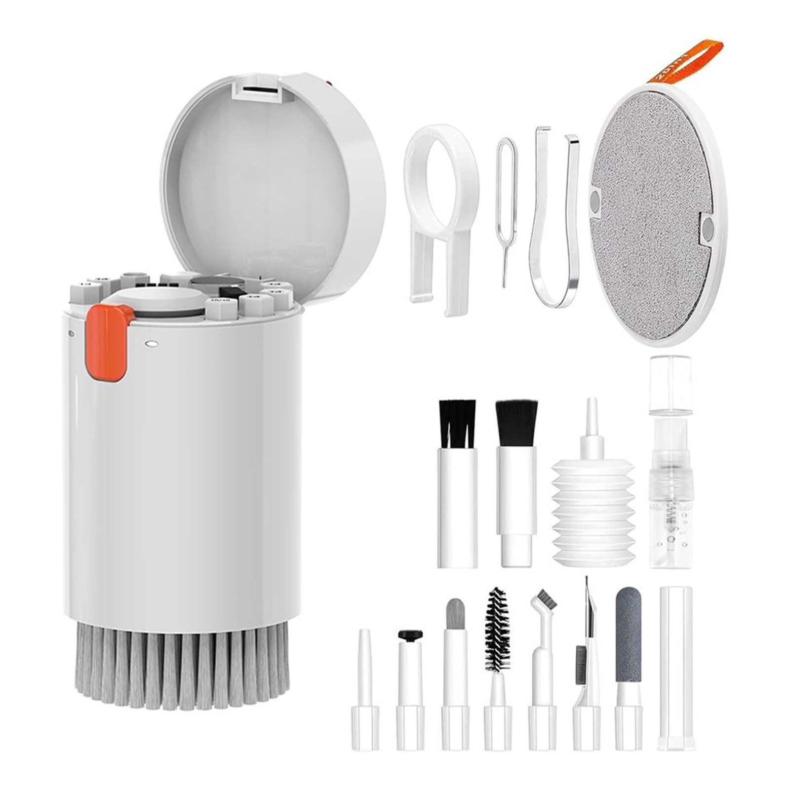 Kit de cepillos limpiadores para teclados de computadora 21 en 1, bolígrafo Limpiador para Auriculares, Almohadilla para Auriculares, Herramientas de Limpieza para teléfonos, Limpiador de Teclas