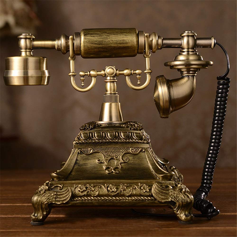 Telefon Stacjonarny Do Domu, Europejski Telefon Antyczny, Telefony Z Tarczą Obrotową, Telefon Stacjonarny Retro, Telefon Przewodowy Do Domu I Wystroju, Mosiężne Krea