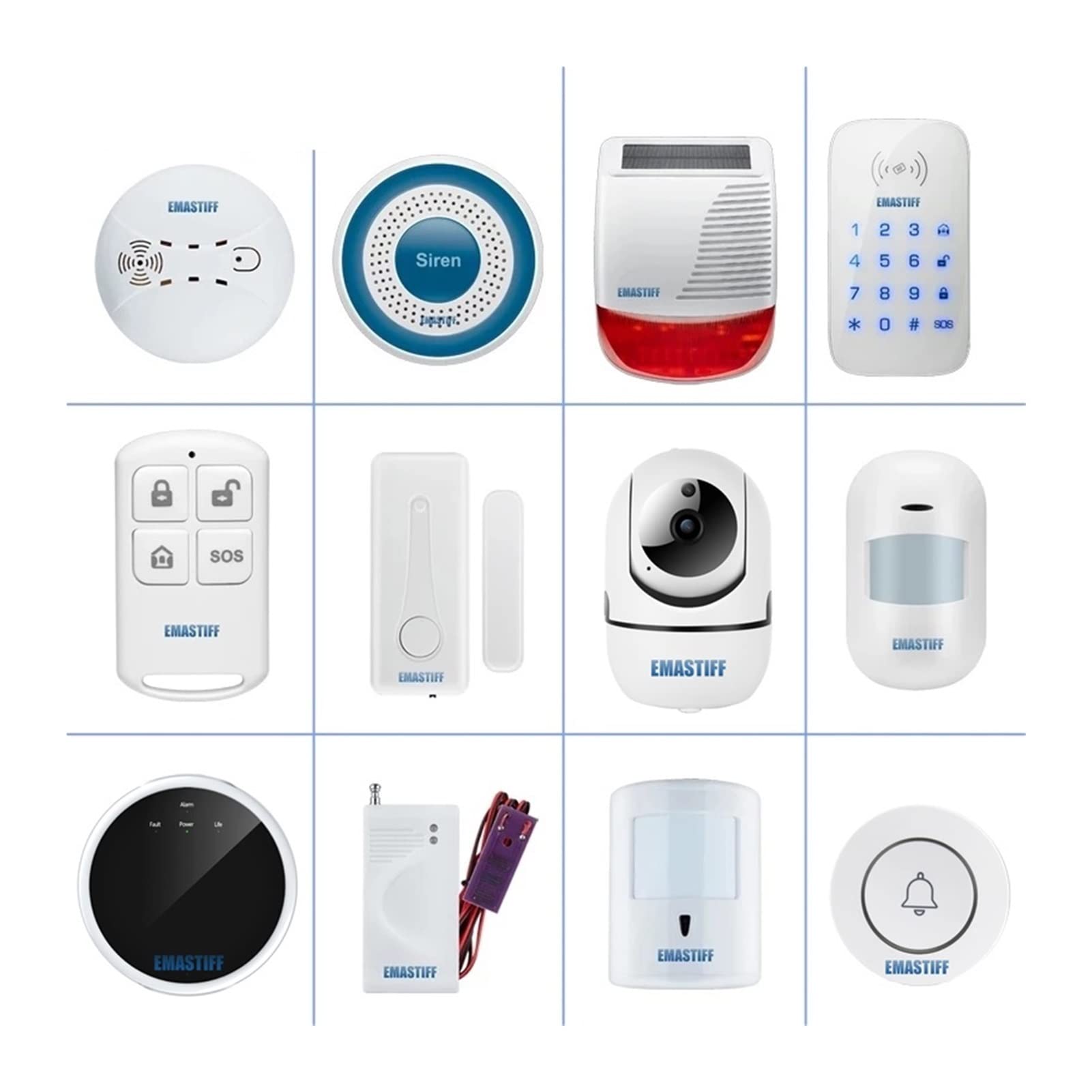 Kit Allarme Casa, Fai da te Porta completa Piring Accessori for fumo for il nostro Nuova W2B WiFi. Sicurezza domestica GSM. di allarme video wireless IP. Monitor della fotocamera(Touch Keypad)