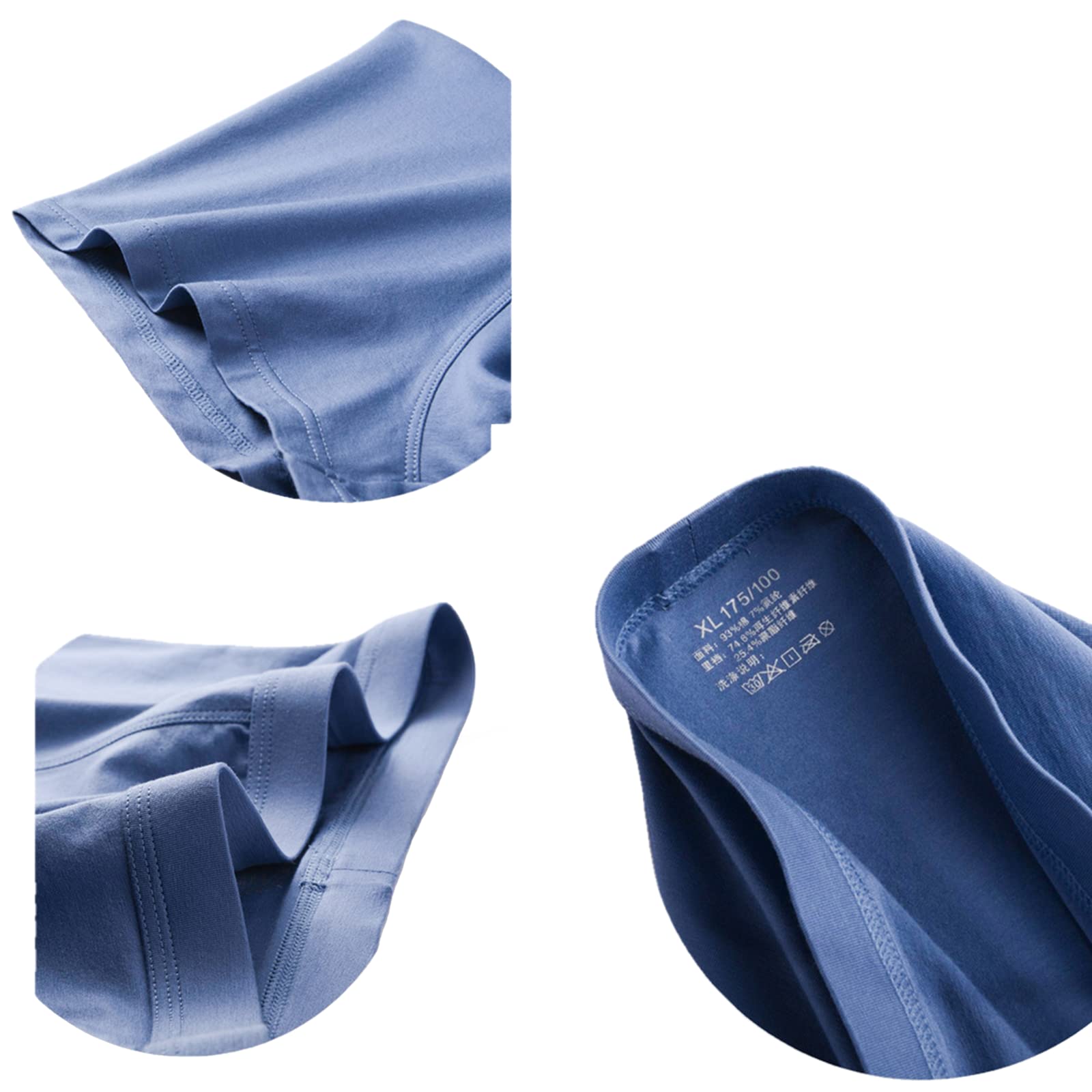Calzoncillos Hombre Paquete De 6 80S Pima Cotton Men Ropa Interior Juvenil Boxeador Inconsútil