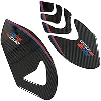 Vista 4 de Adhesivo de fibra de carbono para motocicleta, almohadilla de tanque de gasóleo, combustible, protector de tanque, emblema compatible con BMW