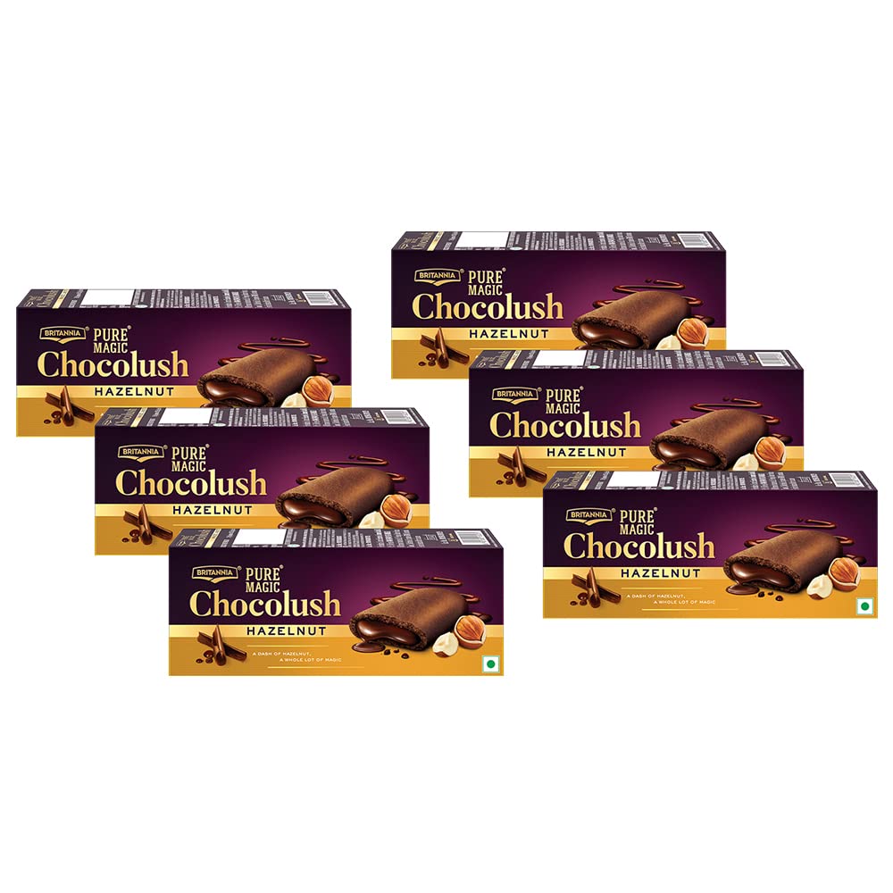 Britannia Pure Magic Chocolush Hazelnut Chocofilled Cookie, 50g