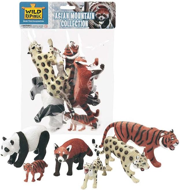 Wild Republic Asian Mountain Polybag, Kids Gifts, Educational Toys, 6-Piece