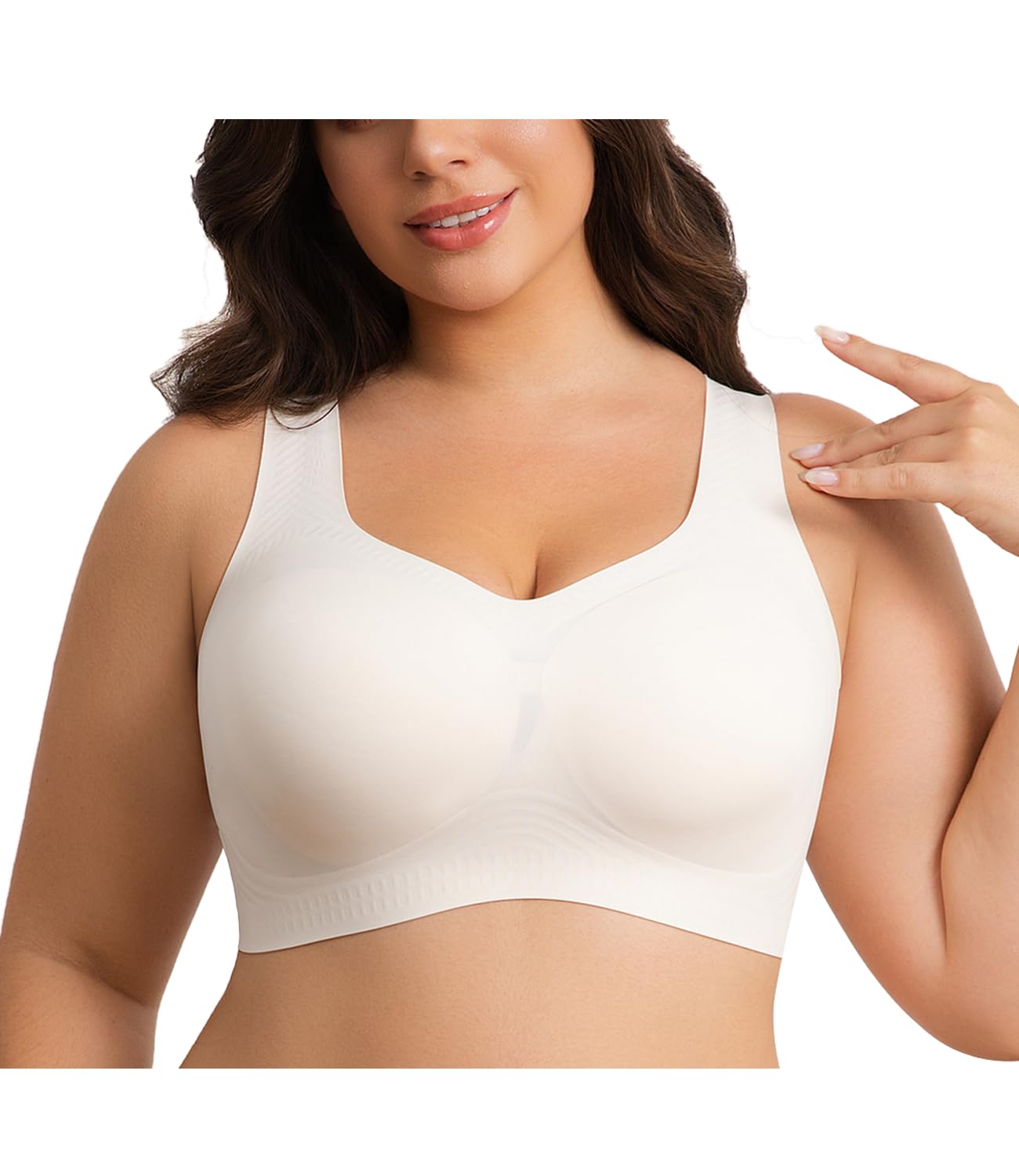 Bras for Women, Wireless Bra No Underwire, Everyday Tshirt Bras Seamless, Full Coverage Bralette with Support and Lift
