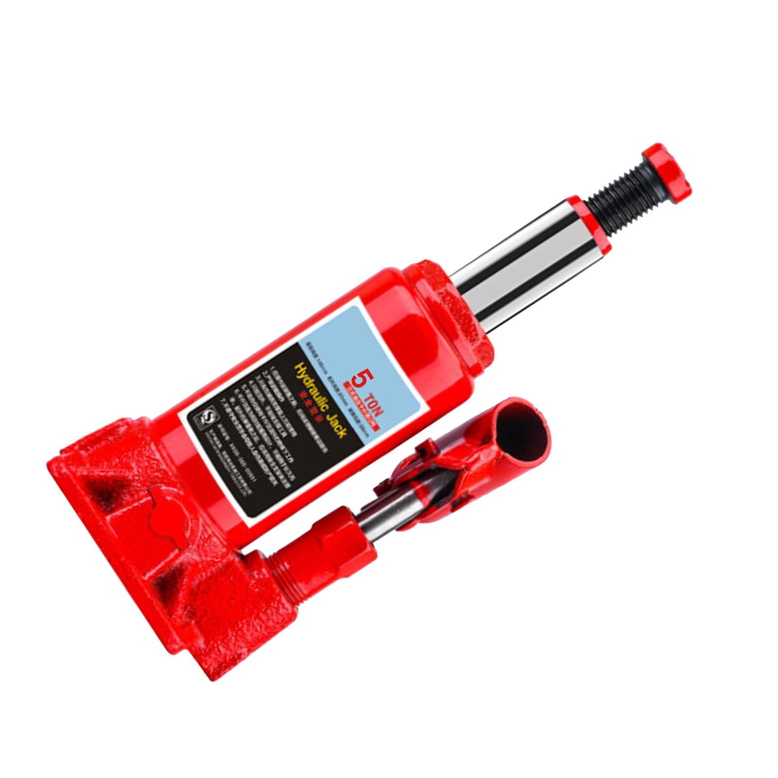 LiebeWH Hydraulischer Wagenheber für Autos, Vertikaler Flaschenheber aus Metall, Manuelles Hebewerkzeug, Robuste Konstruktion, Kompakte Lagerung, Einfache Bedienung für Limousinen, SUVs, (5 Tonnen)