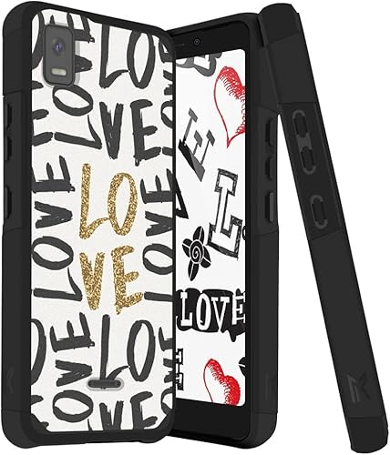 Miniatura 9 de TJS Funda compatible con Cricket Debut Smart 2022, híbrida de doble capa (compatible con montaje magnético), a prueba de golpes, protección contra