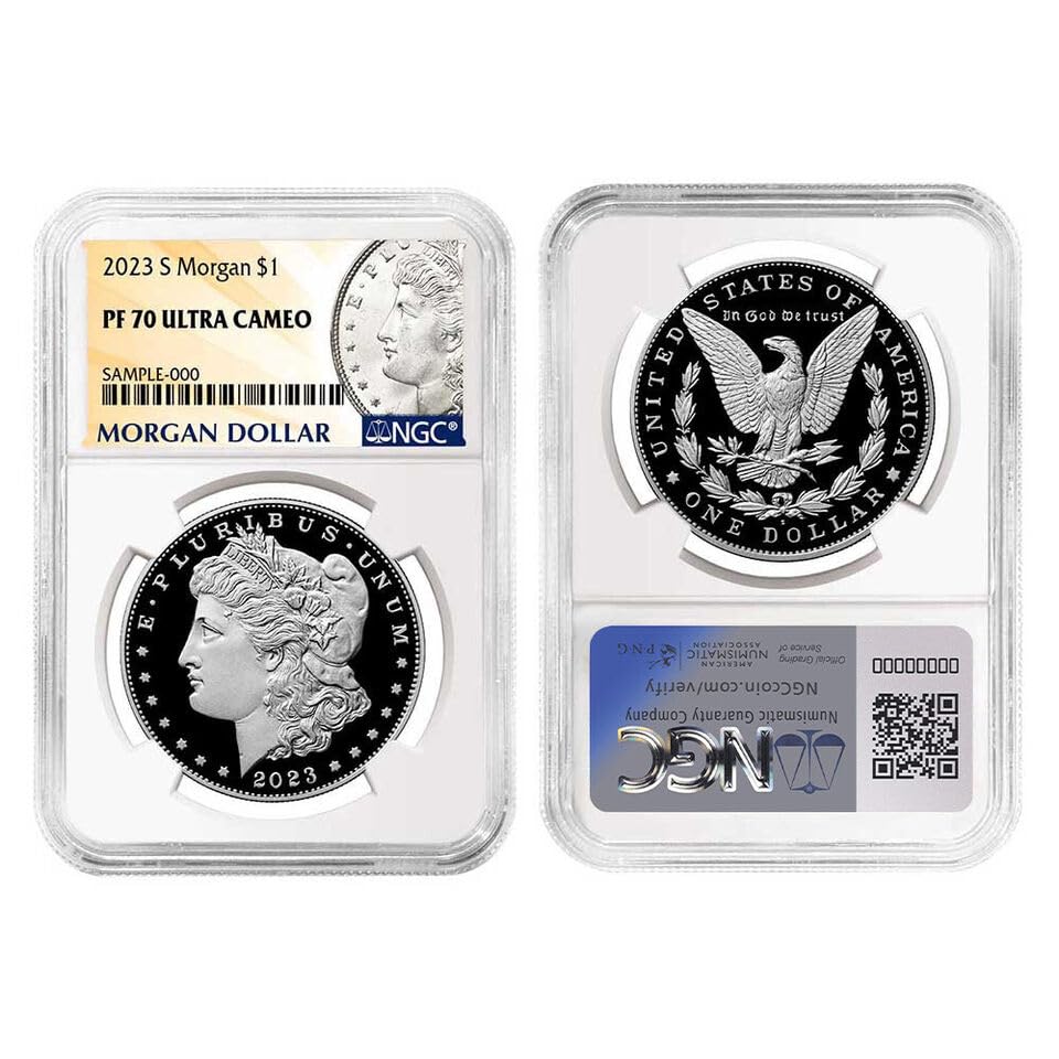 2023 S 2023-S Proof $1 Morgan and Peace Silver Dollar 2pc Set NGC
