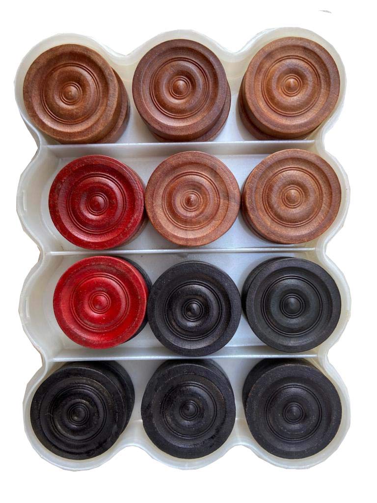 SISCAA Genius Carrom Coins 24 pcs