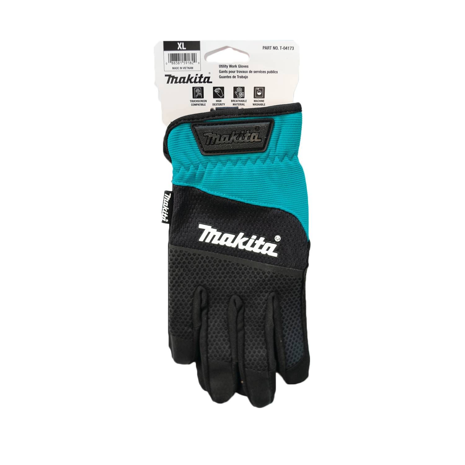 Makita T-04173 - Guanti da lavoro flessibili con polsino aperto (X-Large)