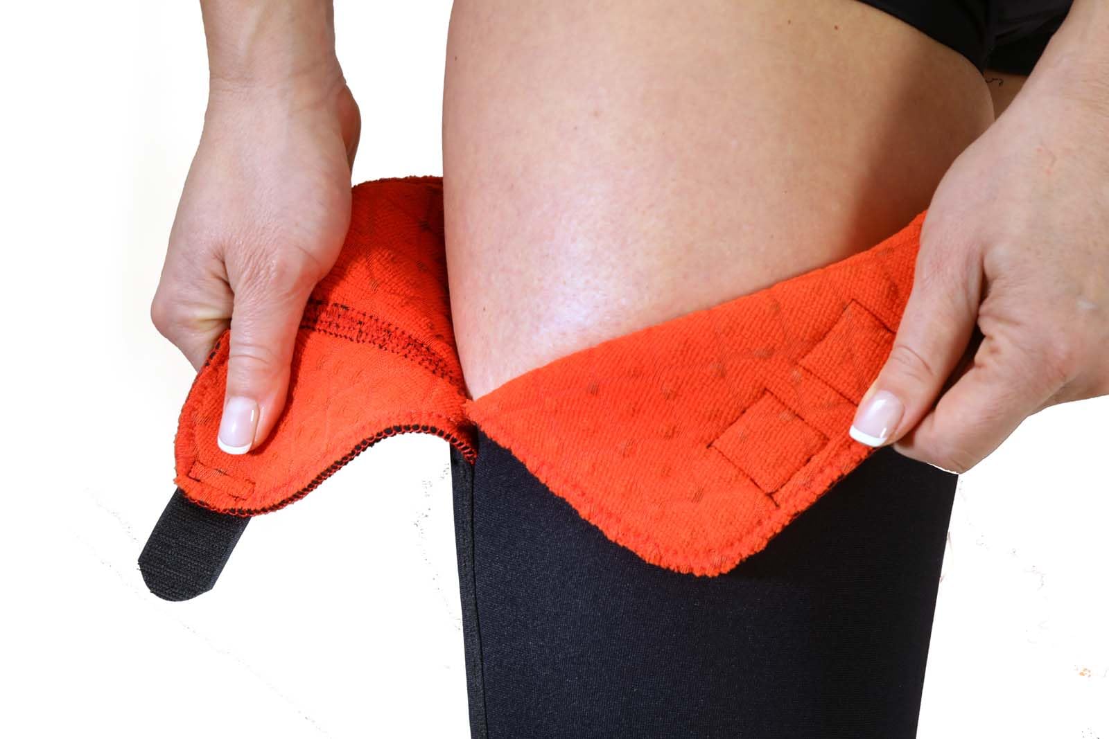 TSM Sportbandage Oberschenkelbandage Pro mit Klettverschluss, Schwarz, L, 5110