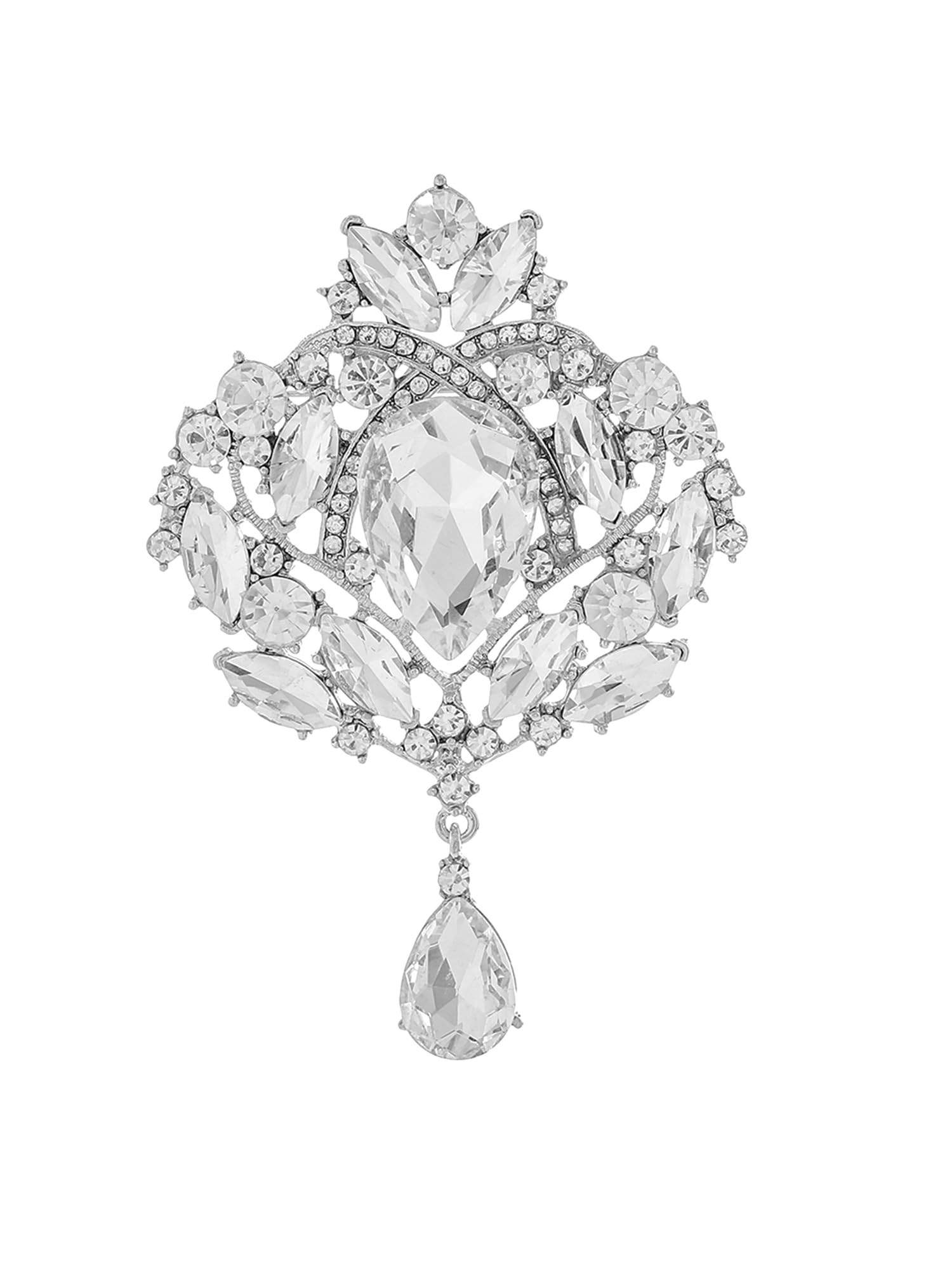 Brooch for Women Multicolor Crystal Floral Shaped Brooch Pin Fashionable Brooch for Girls and Women.