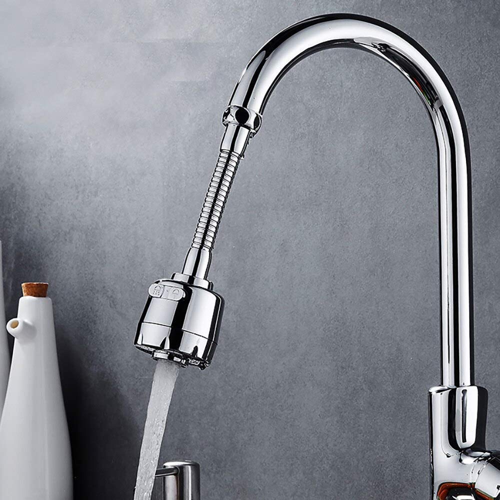 DONDA Stainless Steel 360 Degree Flexible Rotating 2 Modes Water Saving Faucet, Silver, Painted Finish 2