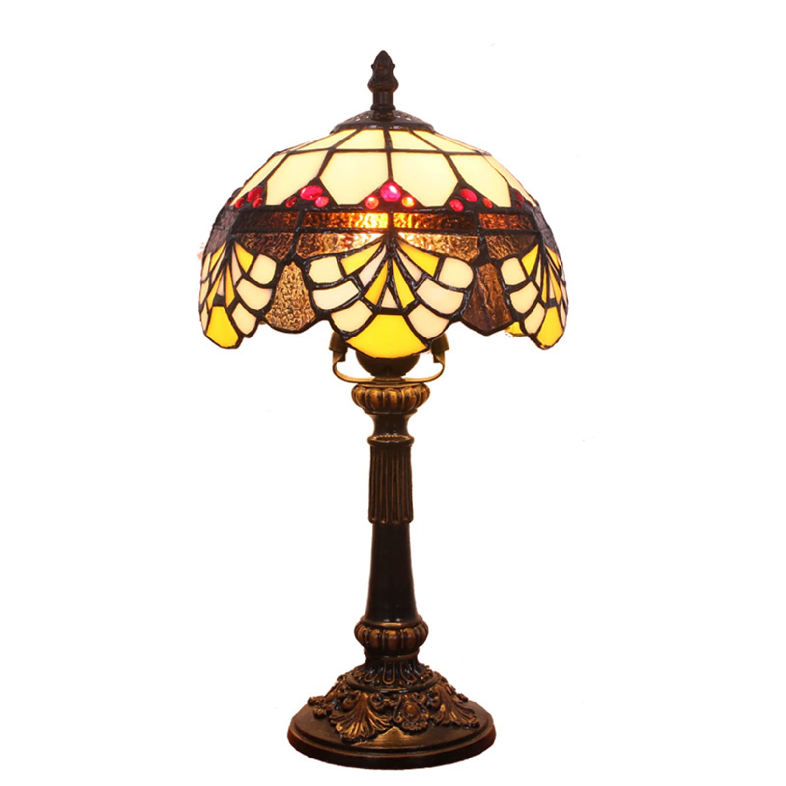 8 Cal RęCznie Klosz Do Lampy WitrażOwej Lampy StołOwe, Lampa Biurkowa W Stylu Tiffany, Europejski Retro Nastrojowy Salon Sypialnia Lampa StołOwa