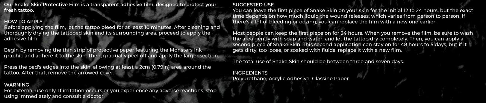 Monsters Ink Matte Second Skin Tattoo Cover Aftercare Bandage, Tattoo Wrap Film - Image 3